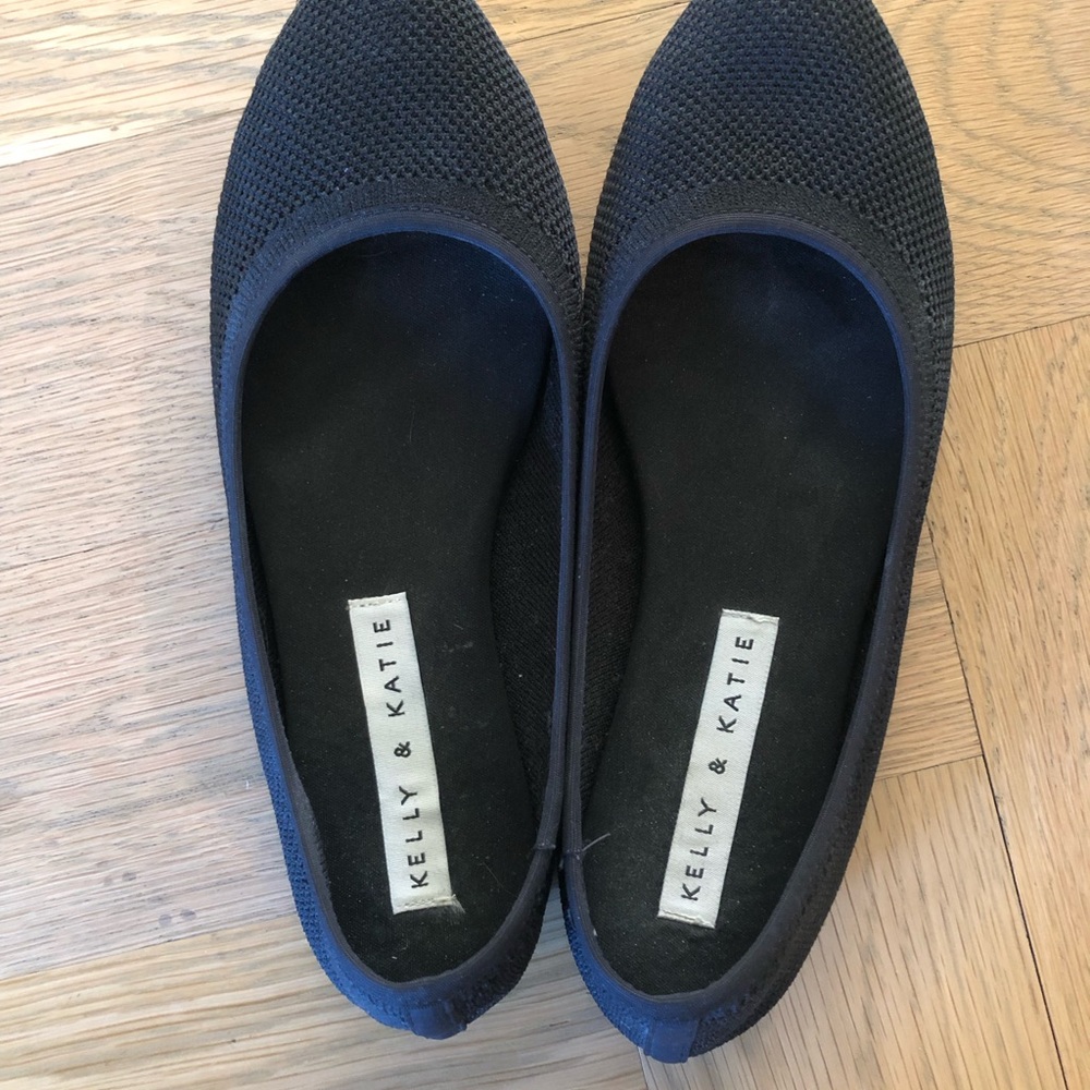 Kelly & Katie Black Ballet Flats